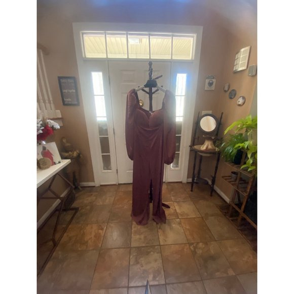 Fashion Nova Pants - Women's Fashion Nova Brown 1X Long Sleeve Jumpsuit